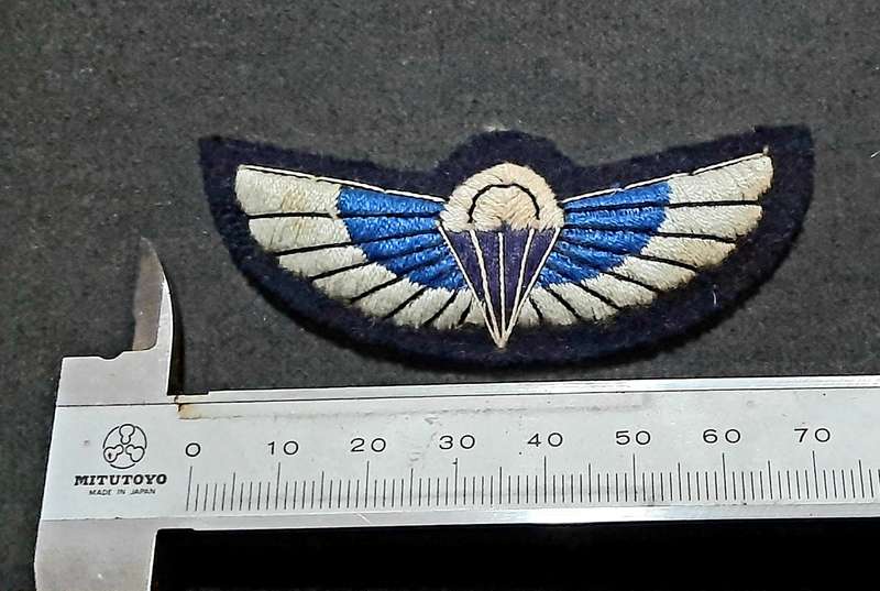 RARE: 1950s/ 60s British S.A.S Padded 'Malaya Type' Embroidered Parachute Qualification Wing