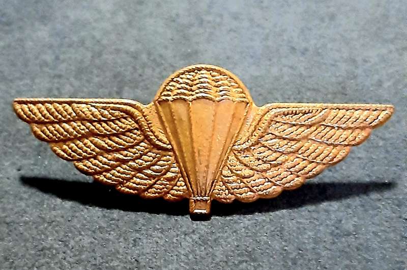 RARE: 1980s Australian S.A.S Bronze Metallic HALO Dress Parachute Wing (Lugs Intact).