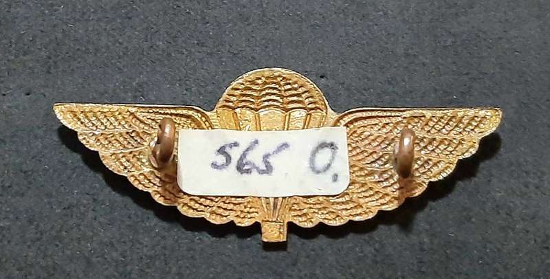 RARE: 1980s Australian S.A.S Bronze Metallic HALO Dress Parachute Wing (Lugs Intact).