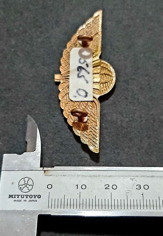 RARE: 1980s Australian S.A.S Bronze Metallic HALO Dress Parachute Wing (Lugs Intact).