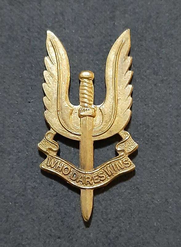 RARE: 1980s British S.A.S Bronze Metallic Beret Badge #2 (No Slide)..