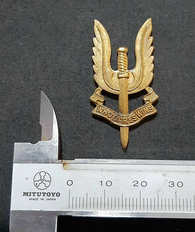 RARE: 1980s British S.A.S Bronze Metallic Beret Badge #2 (No Slide)..