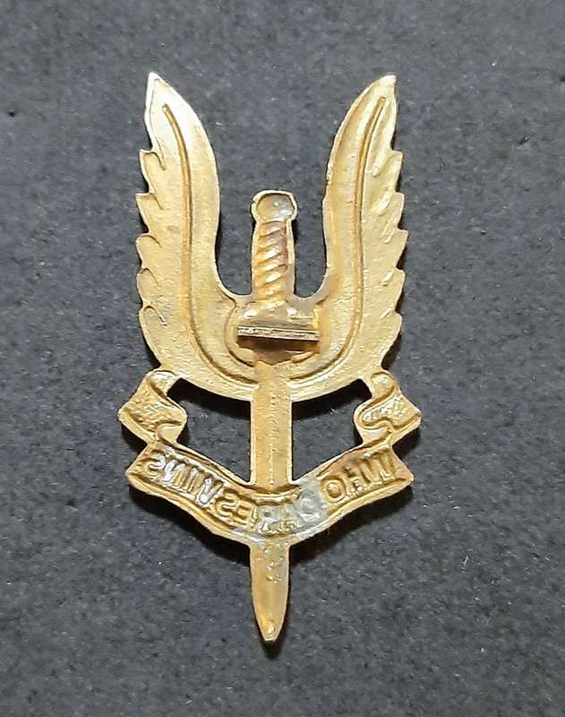 RARE: 1980s British S.A.S Bronze Metallic Beret Badge #2 (No Slide)..