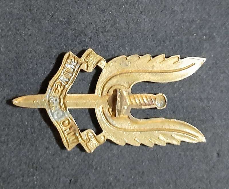 RARE: 1980s British S.A.S Bronze Metallic Beret Badge #2 (No Slide)..