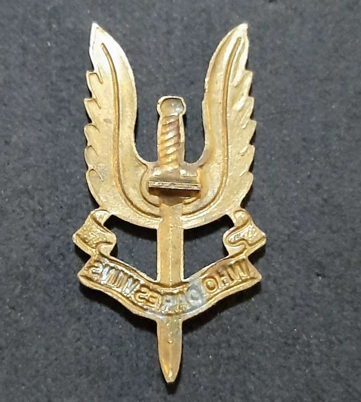 RARE: 1980s British S.A.S Bronze Metallic Beret Badge #2 (No Slide)..