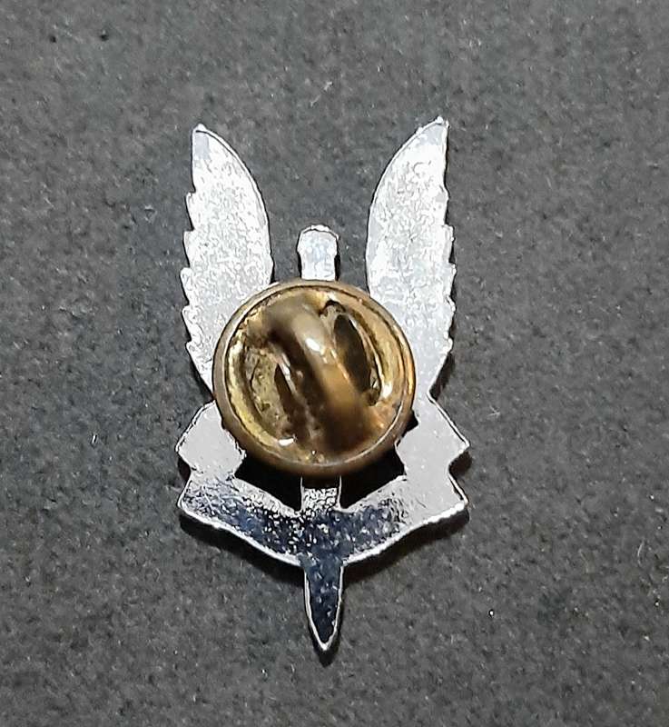 RARE: 1990s British S.A.S Metallic Lapel Badge w/ Enamel Inlay (Pin Intact).