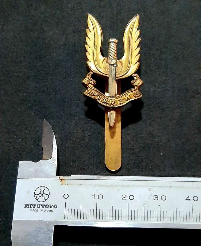 RARE: 1970s Australian S.A.S Bi-Metal Beret Badge w/ Slide.