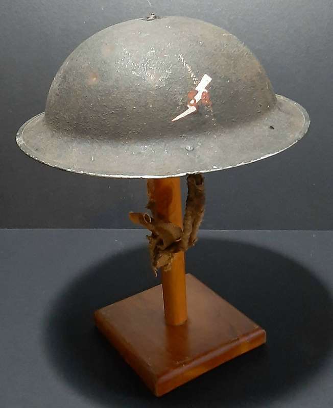 WW2: Union Defence Force 'Slate Grey' MKII Brodie Helmet w/ Applied Unit Decal (Jager-Rand 1942).