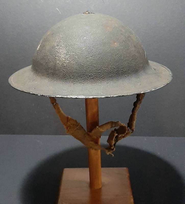 WW2: Union Defence Force 'Slate Grey' MKII Brodie Helmet w/ Applied Unit Decal (Jager-Rand 1942).