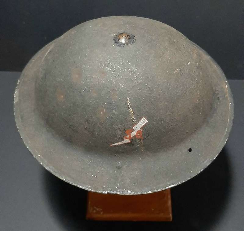 WW2: Union Defence Force 'Slate Grey' MKII Brodie Helmet w/ Applied Unit Decal (Jager-Rand 1942).
