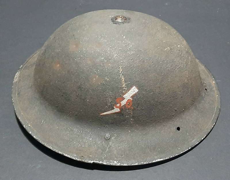 WW2: Union Defence Force 'Slate Grey' MKII Brodie Helmet w/ Applied Unit Decal (Jager-Rand 1942).
