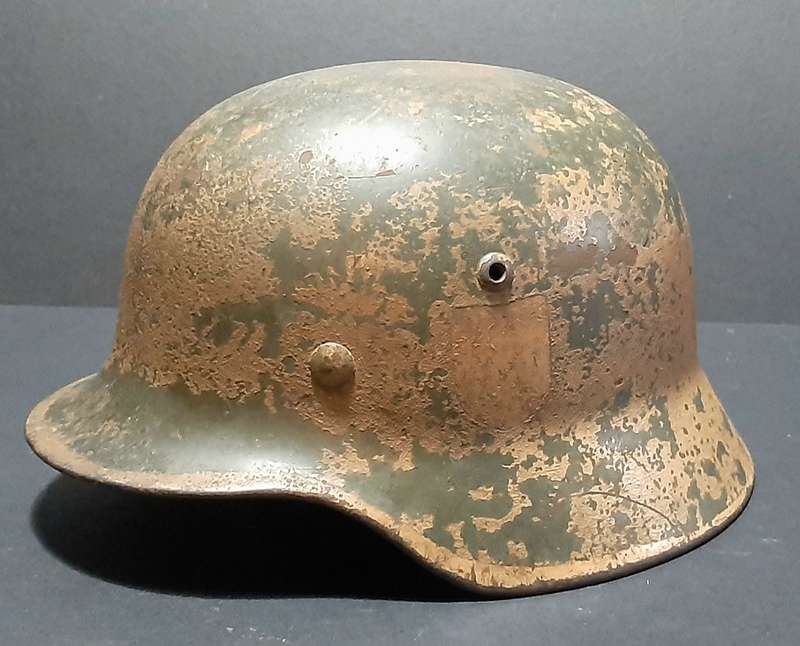 Rare WW2 German M35 D/Decal 'Afrika Korps' Desert Camouflage Steel Helmet (SE64)