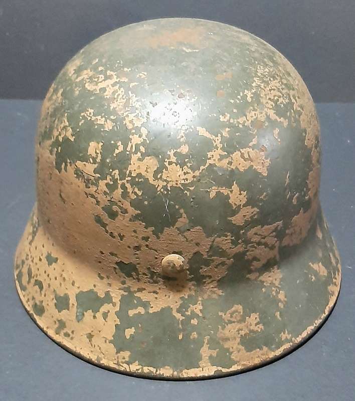 Rare WW2 German M35 D/Decal 'Afrika Korps' Desert Camouflage Steel Helmet (SE64)