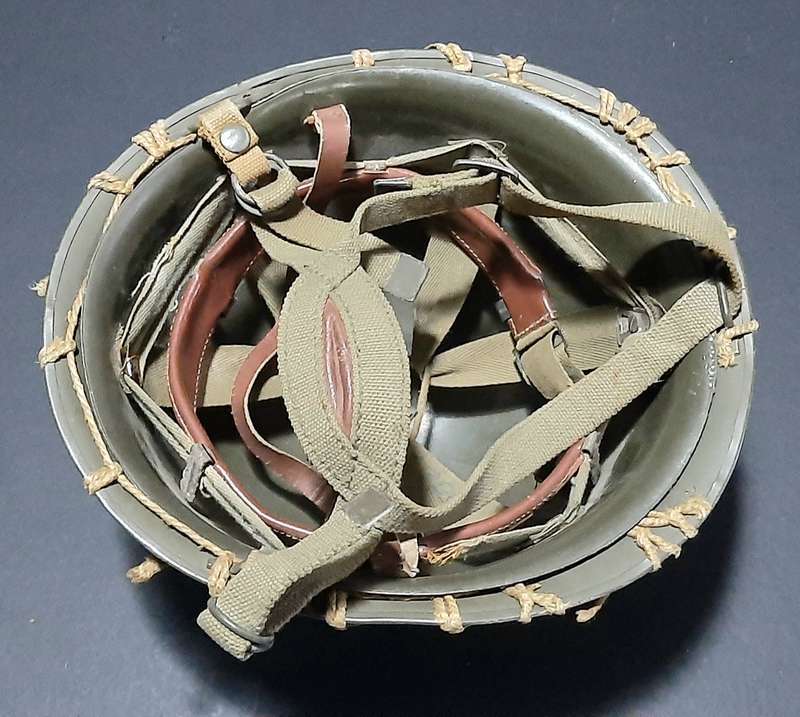 RARE: Border War 1960s- SADF Parachute Battalion Steel Helmet 'Springdak' w/ Camouflage Netting