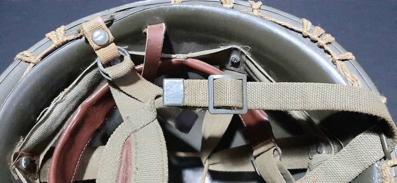 RARE: Border War 1960s- SADF Parachute Battalion Steel Helmet 'Springdak' w/ Camouflage Netting