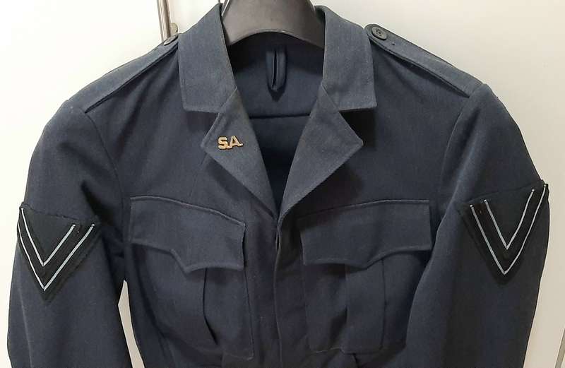 **RARE: 1960s South African Air Force Blue Battledress ' Bunnyjacket' Blouse w/ Corporal Insignia**