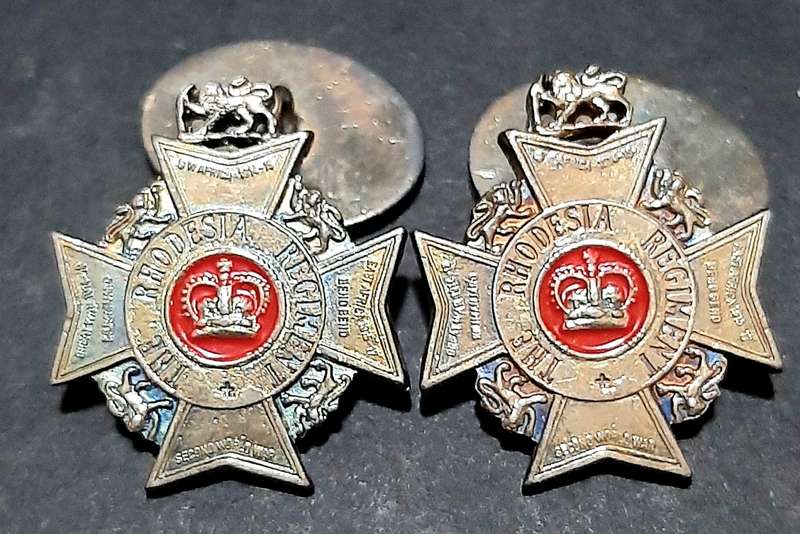 RARE: Rhodesian Bush War- .925 Silver Rhodesia Regiment Cufflinks Att. Major Vaughn w/ Presentation