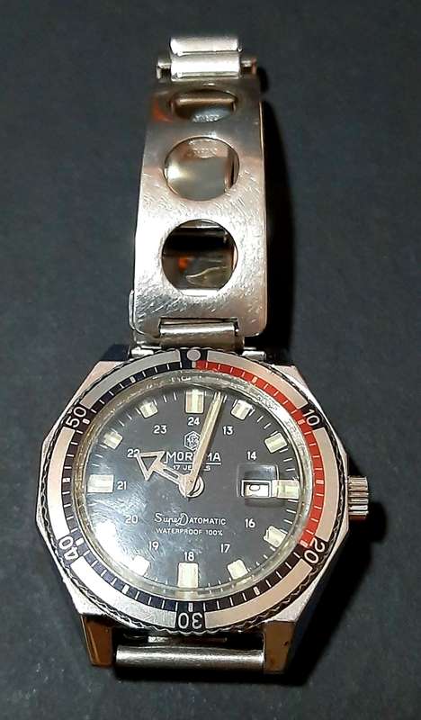 RARE: 1970s Mortima 17-Jewel 'Superdatomatic' Waterproof Diver's Watch (TESTED).