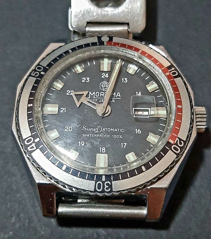RARE: 1970s Mortima 17-Jewel 'Superdatomatic' Waterproof Diver's Watch (TESTED).