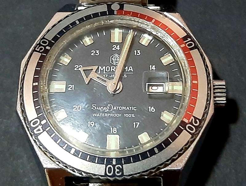 RARE: 1970s Mortima 17-Jewel 'Superdatomatic' Waterproof Diver's Watch (TESTED).