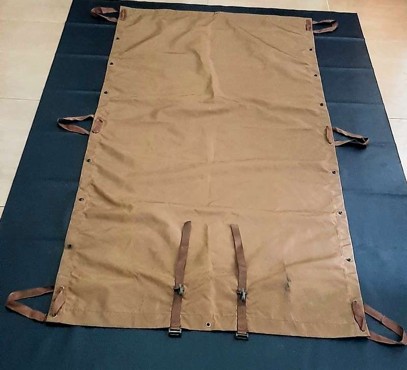 Border War 1970s : SADF Nutria Nat. Service Nylon Groundsheet/ Shelter #2 ( 1.8m x 0.5m ).