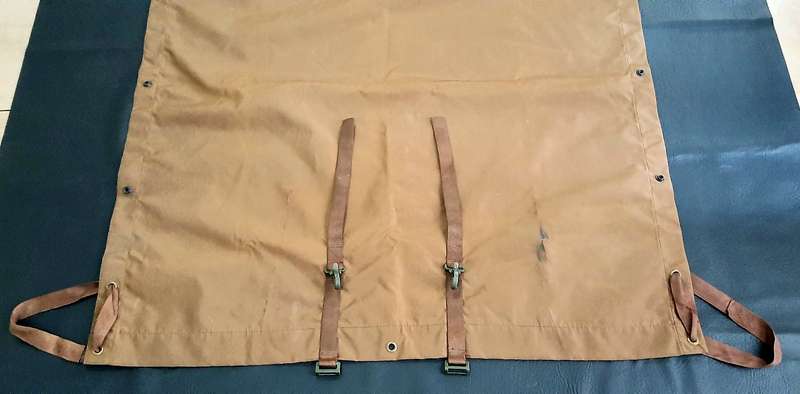 Border War 1970s : SADF Nutria Nat. Service Nylon Groundsheet/ Shelter #2 ( 1.8m x 0.5m ).
