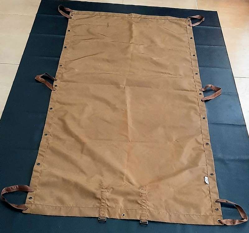 Border War 1970s : SADF Nutria Nat. Service Nylon Groundsheet/ Shelter #2 ( 1.8m x 0.5m ).