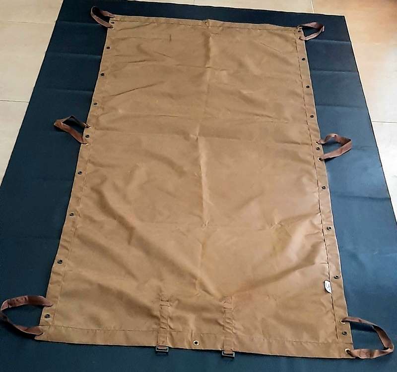 Border War 1970s : SADF Nutria Nat. Service Nylon Groundsheet/ Shelter #2 ( 1.8m x 0.5m ).