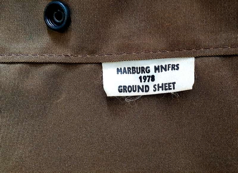 Border War 1970s : SADF Nutria Nat. Service Nylon Groundsheet/ Shelter #2 ( 1.8m x 0.5m ).