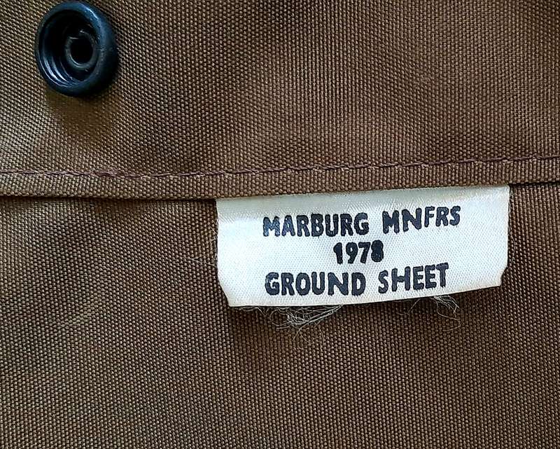 Border War 1970s : SADF Nutria Nat. Service Nylon Groundsheet/ Shelter #2 ( 1.8m x 0.5m ).