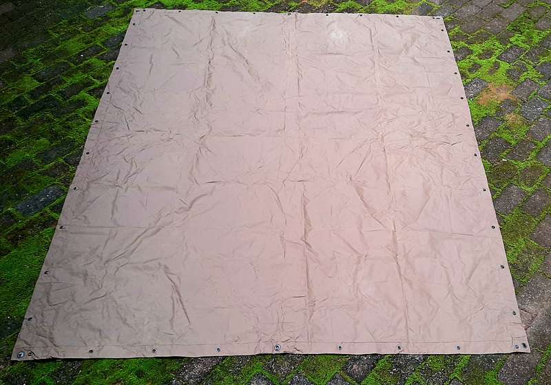 Border War 1970s SADF: Nutria Unissued Nylon 2-Man Groundsheet/ Shelter (2.2 m x 1.75m)