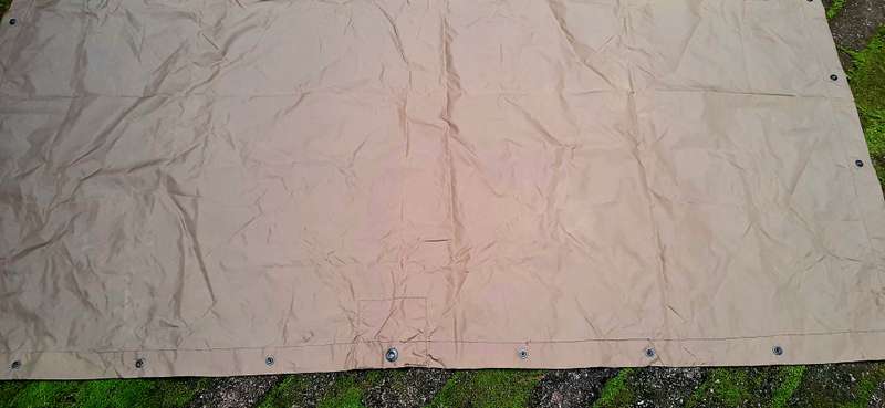 Border War 1970s SADF: Nutria Unissued Nylon 2-Man Groundsheet/ Shelter (2.2 m x 1.75m)
