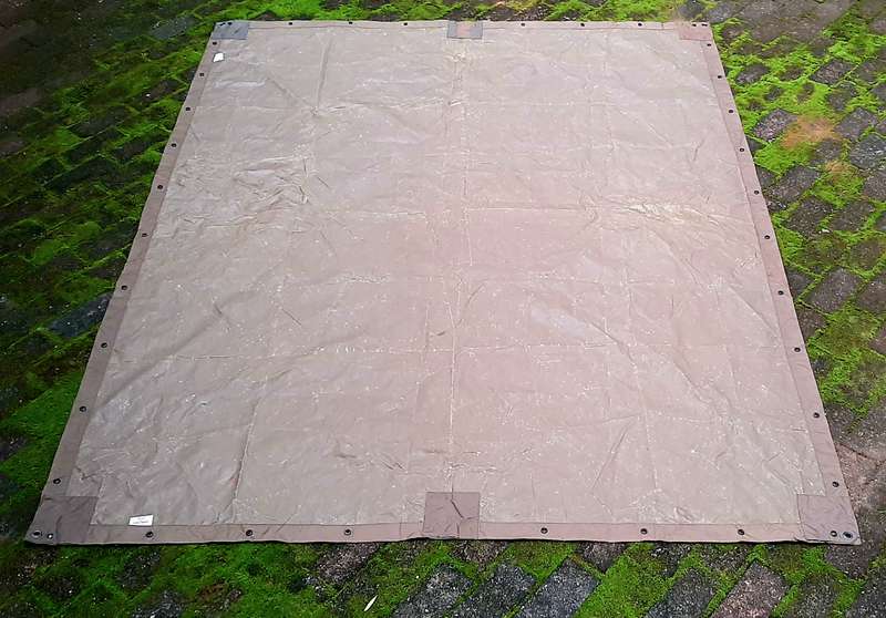 Border War 1970s SADF: Nutria Unissued Nylon 2-Man Groundsheet/ Shelter (2.2 m x 1.75m)