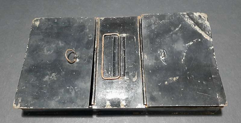 1930s Barclay's Bank South Africa: Metal Currency Storage Box w/ Internal Shelf Segment (31cmx19cm)