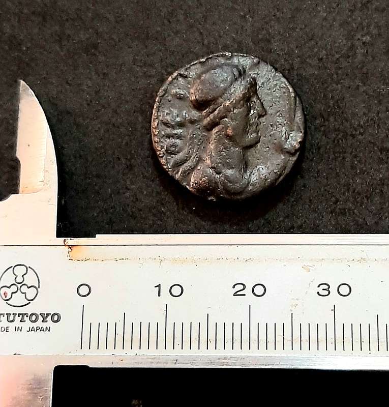 RARE: Kushan( Yuezhi) 1st Century AD Bronze Sota Tetradrachm Coin .