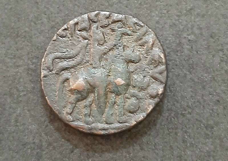 RARE: Kushan( Yuezhi) 1st Century AD Bronze Sota Tetradrachm Coin .