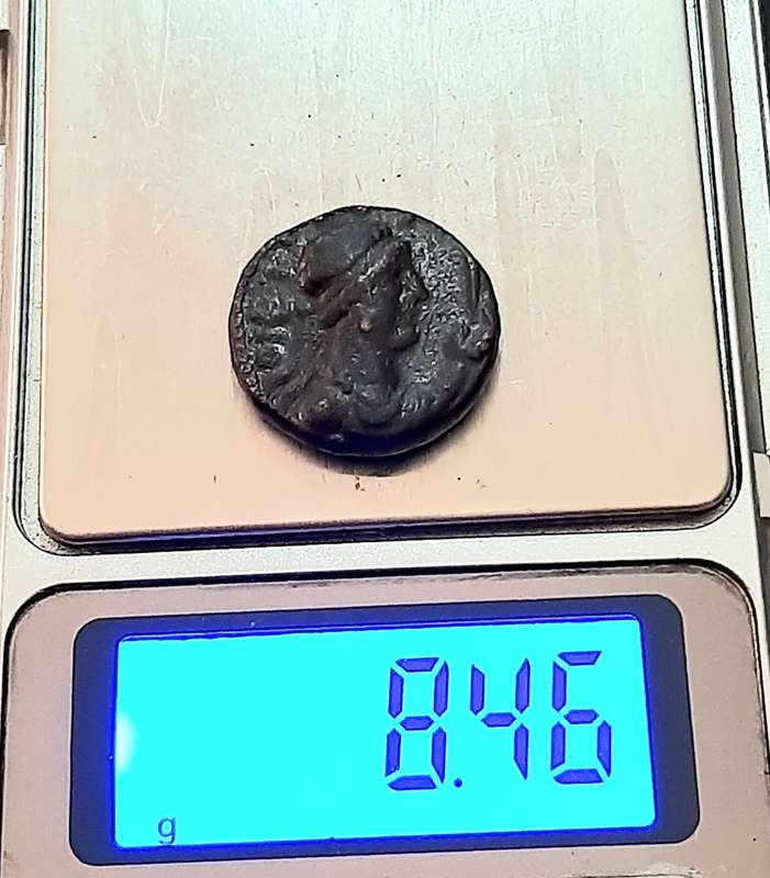 RARE: Kushan( Yuezhi) 1st Century AD Bronze Sota Tetradrachm Coin .