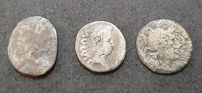 Roman Macedonia: 1st-2nd Century AD Imperial Era Silver Coins x3 Pcs .