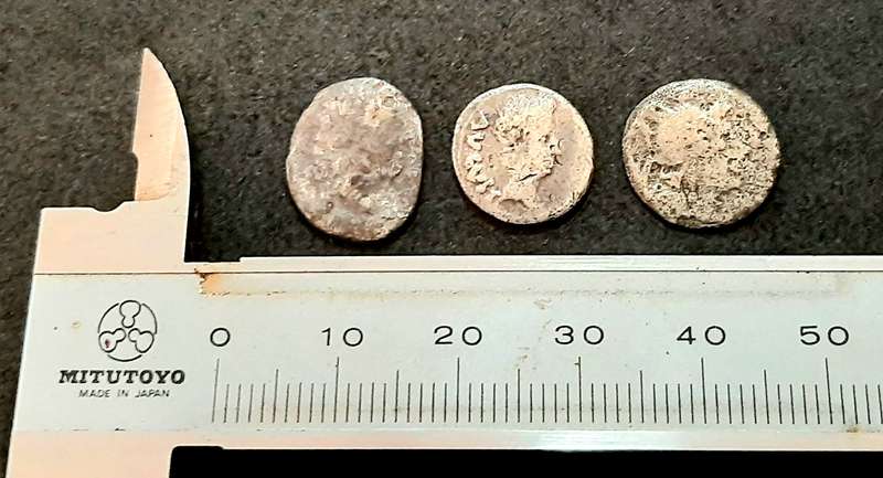 Roman Macedonia: 1st-2nd Century AD Imperial Era Silver Coins x3 Pcs .