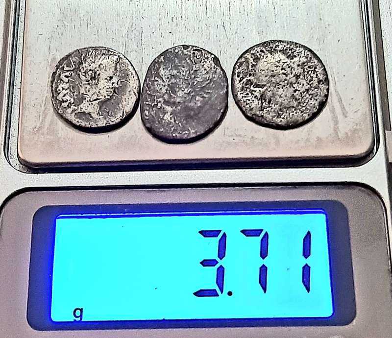 Roman Macedonia: 1st-2nd Century AD Imperial Era Silver Coins x3 Pcs .