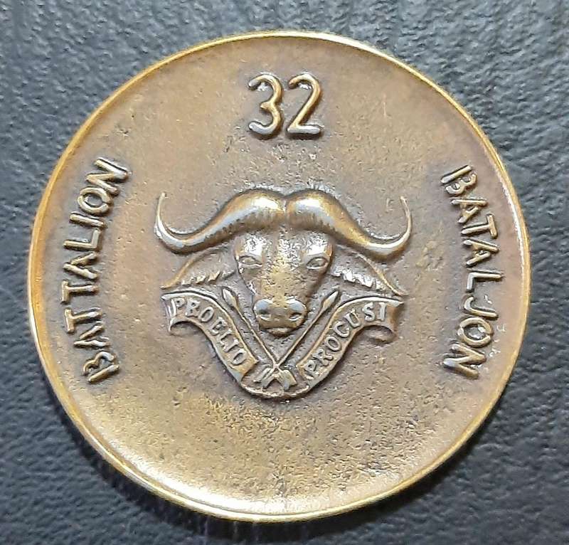 Border War: 1980s SADF  32 Battalion Unit ' Buffalo'  Medallion ( Un-numbered).