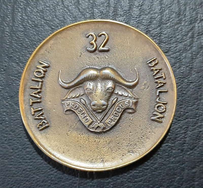 Border War: 1980s SADF  32 Battalion Unit ' Buffalo'  Medallion ( Un-numbered).