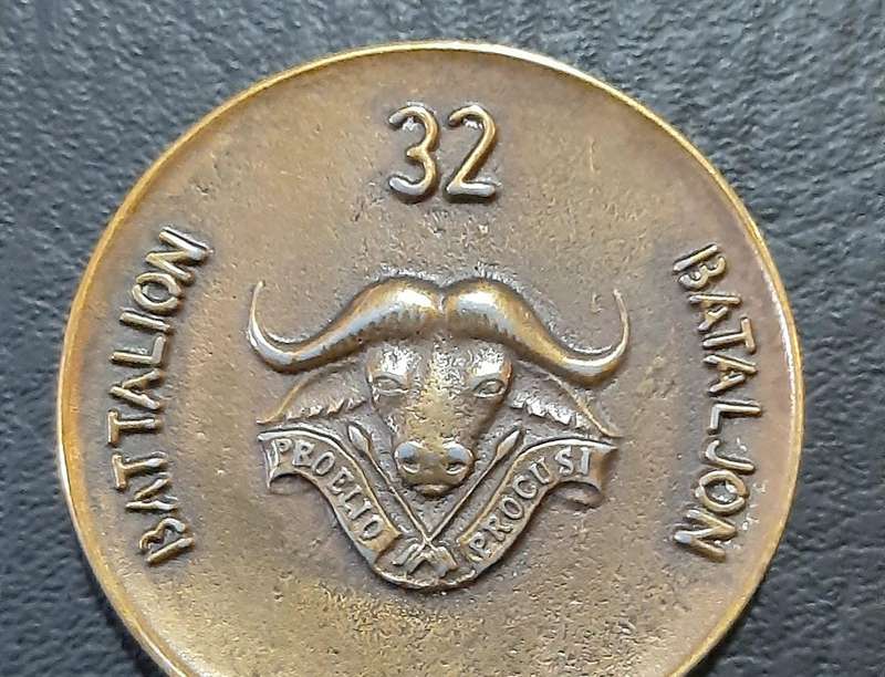 Border War: 1980s SADF  32 Battalion Unit ' Buffalo'  Medallion ( Un-numbered).