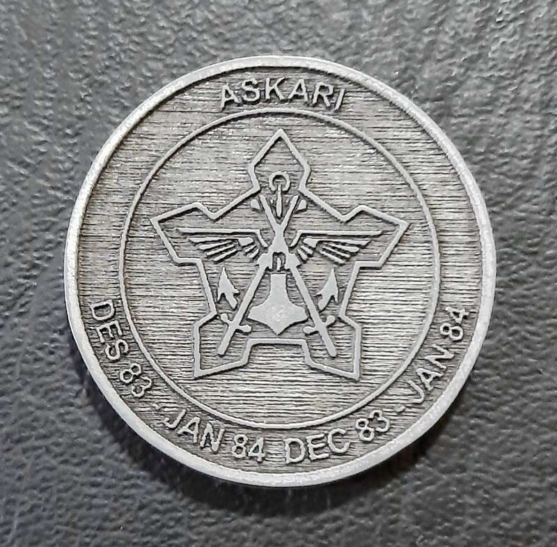 RARE: Border War - SADF Commemorative Operation Askari 1984 Metallic Veteran's Medallion(19.3 gram).