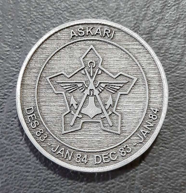 RARE: Border War - SADF Commemorative Operation Askari 1984 Metallic Veteran's Medallion(19.3 gram).