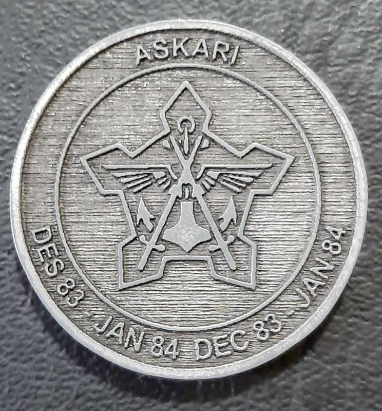 RARE: Border War - SADF Commemorative Operation Askari 1984 Metallic Veteran's Medallion(19.3 gram).
