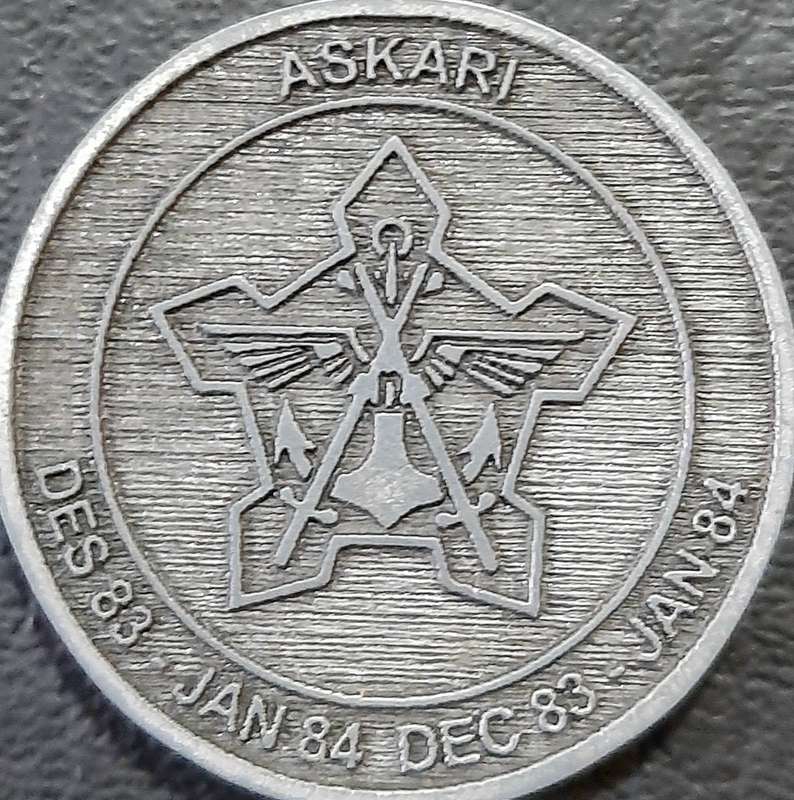 RARE: Border War - SADF Commemorative Operation Askari 1984 Metallic Veteran's Medallion(19.3 gram).