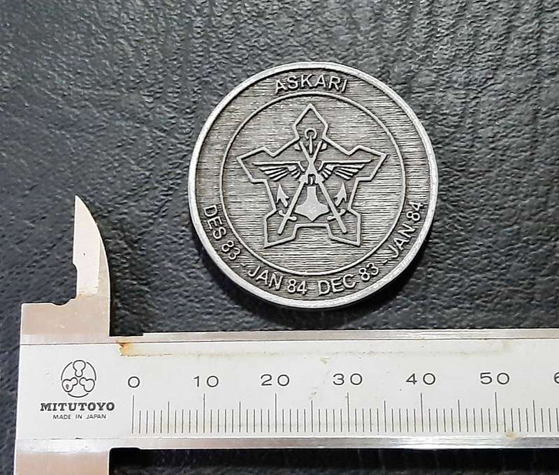 RARE: Border War - SADF Commemorative Operation Askari 1984 Metallic Veteran's Medallion(19.3 gram).