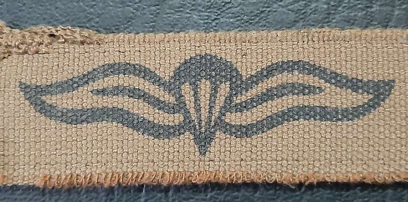 Border War: 1980s SADF Nutria Printed Static-Line Parachute Wing Qualification Badge (ex-Mount).
