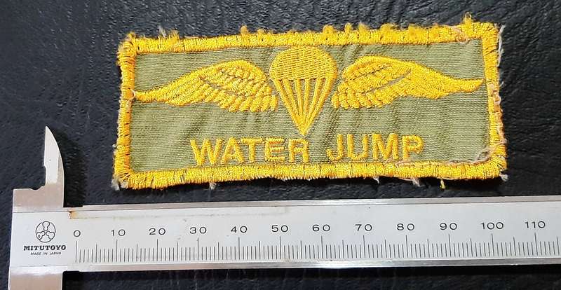 RARE: 1990s SADF / SANDF Unofficial 'Water Jump' Parachute Embroidered Qualification Wings .